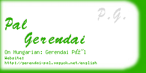 pal gerendai business card